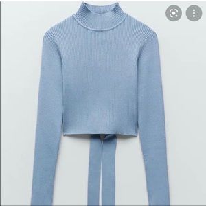 Stunning baby blue Zara turtleneck